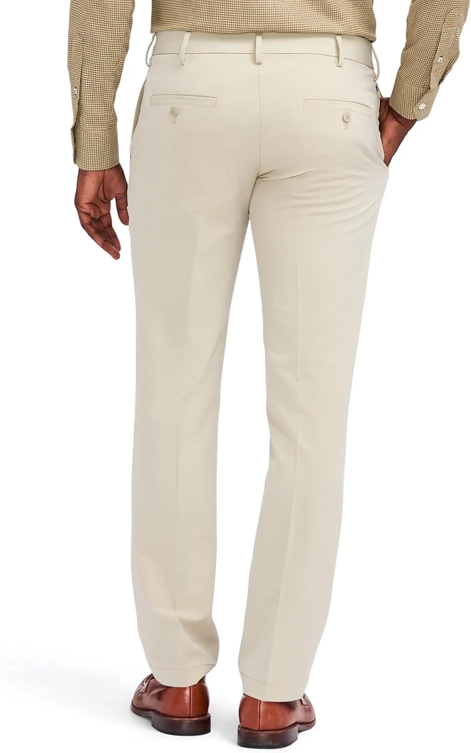 IZOD Men's Non-Iron Stretch Straight Fit Flat Front Traveler Chino Pant