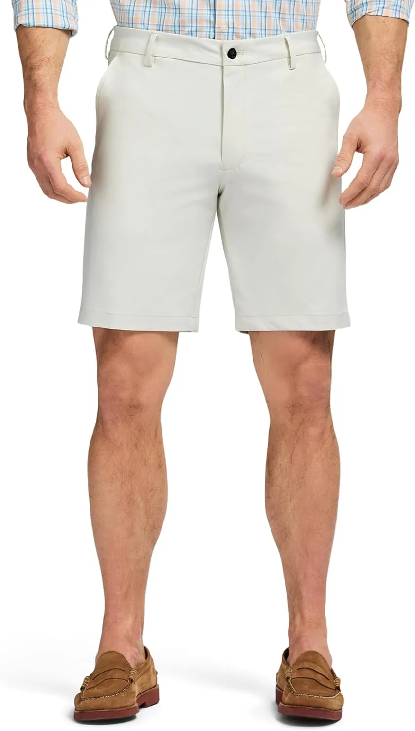 IZOD Men's Non-Iron Stretch Straight Fit Flat Front Traveler Short