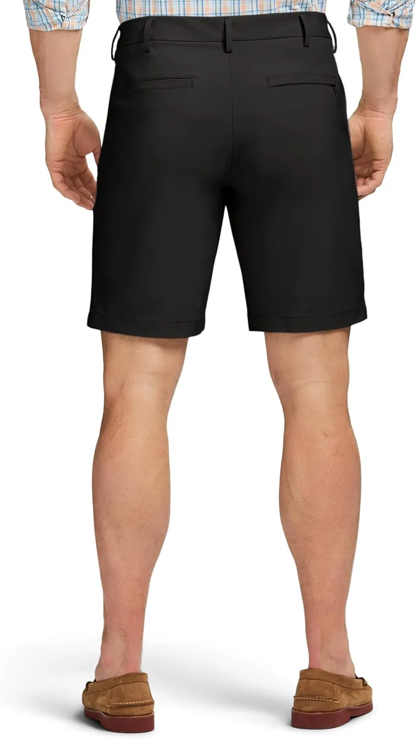 IZOD Men's Non-Iron Stretch Straight Fit Flat Front Traveler Short
