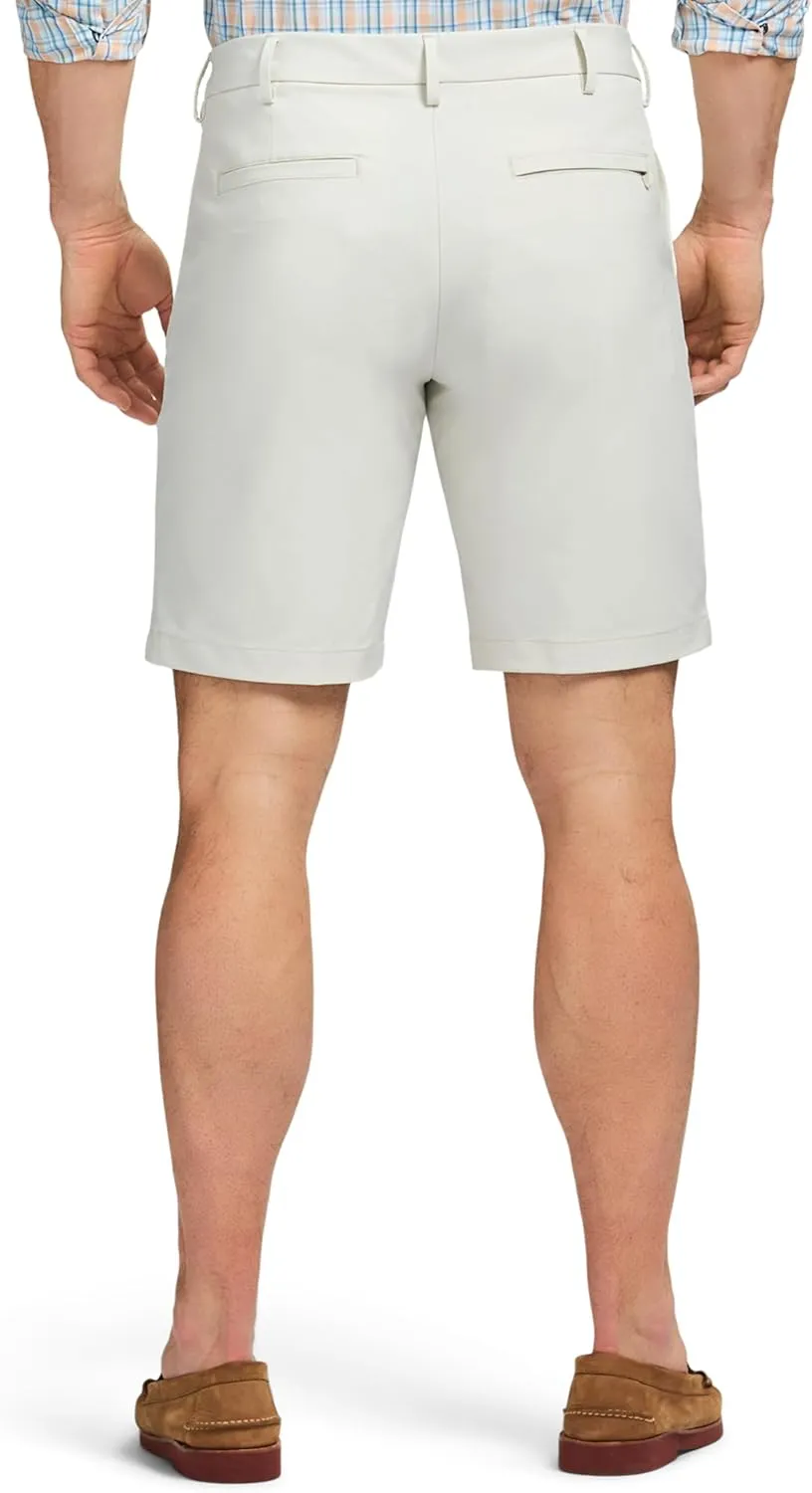 IZOD Men's Non-Iron Stretch Straight Fit Flat Front Traveler Short