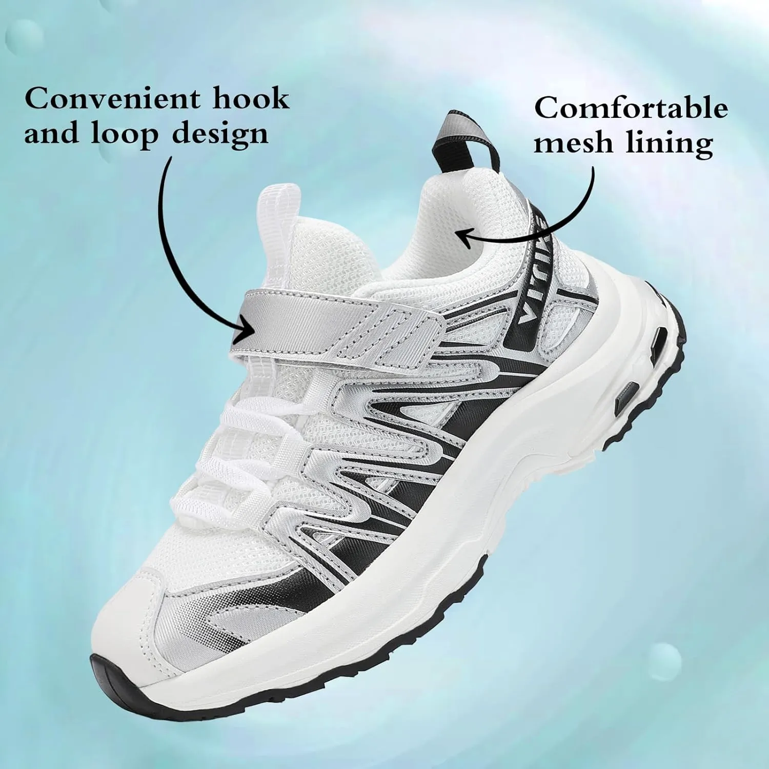 JMFCHI Kids Sneakers Boys Girls Tennis Running Shoes Outdoor Hiking Sneaker for Boys Athletic Breathable