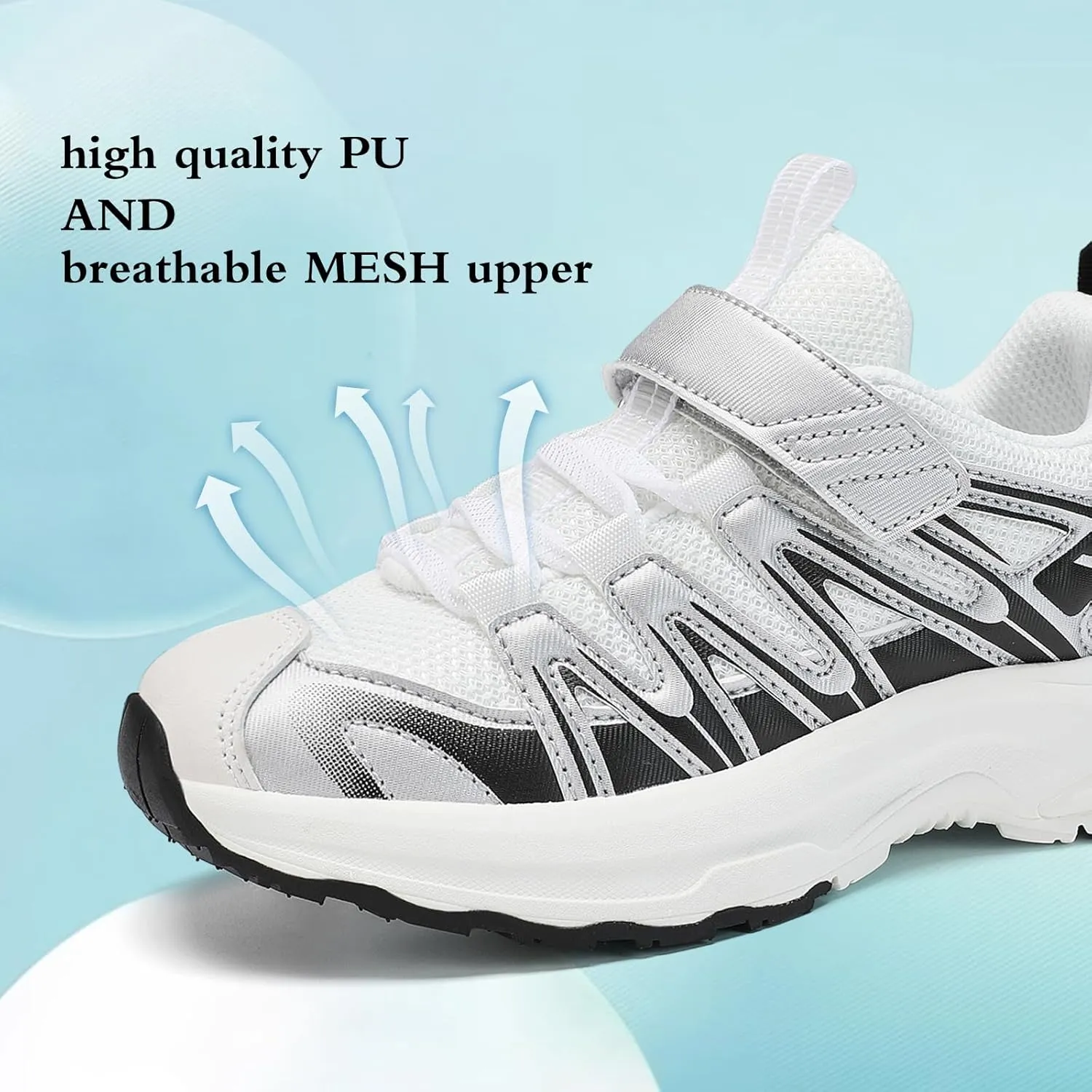JMFCHI Kids Sneakers Boys Girls Tennis Running Shoes Outdoor Hiking Sneaker for Boys Athletic Breathable
