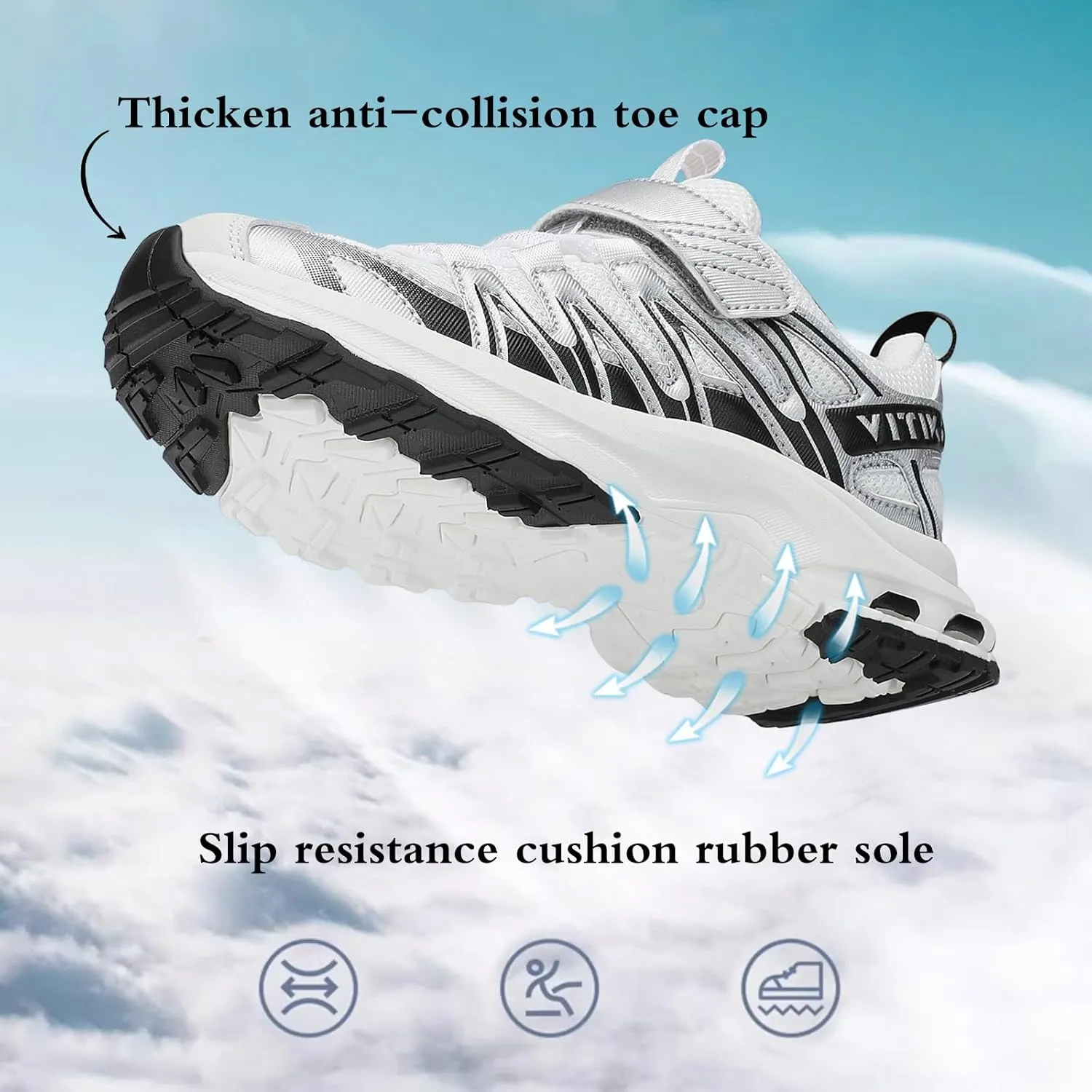 JMFCHI Kids Sneakers Boys Girls Tennis Running Shoes Outdoor Hiking Sneaker for Boys Athletic Breathable