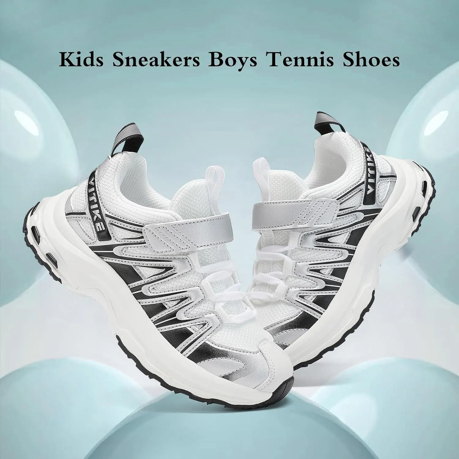 JMFCHI Kids Sneakers Boys Girls Tennis Running Shoes Outdoor Hiking Sneaker for Boys Athletic Breathable