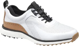 Johnston & Murphy Men's XC4 H1-Luxe Size 14 White Leather Hybrid Golf Shoes
