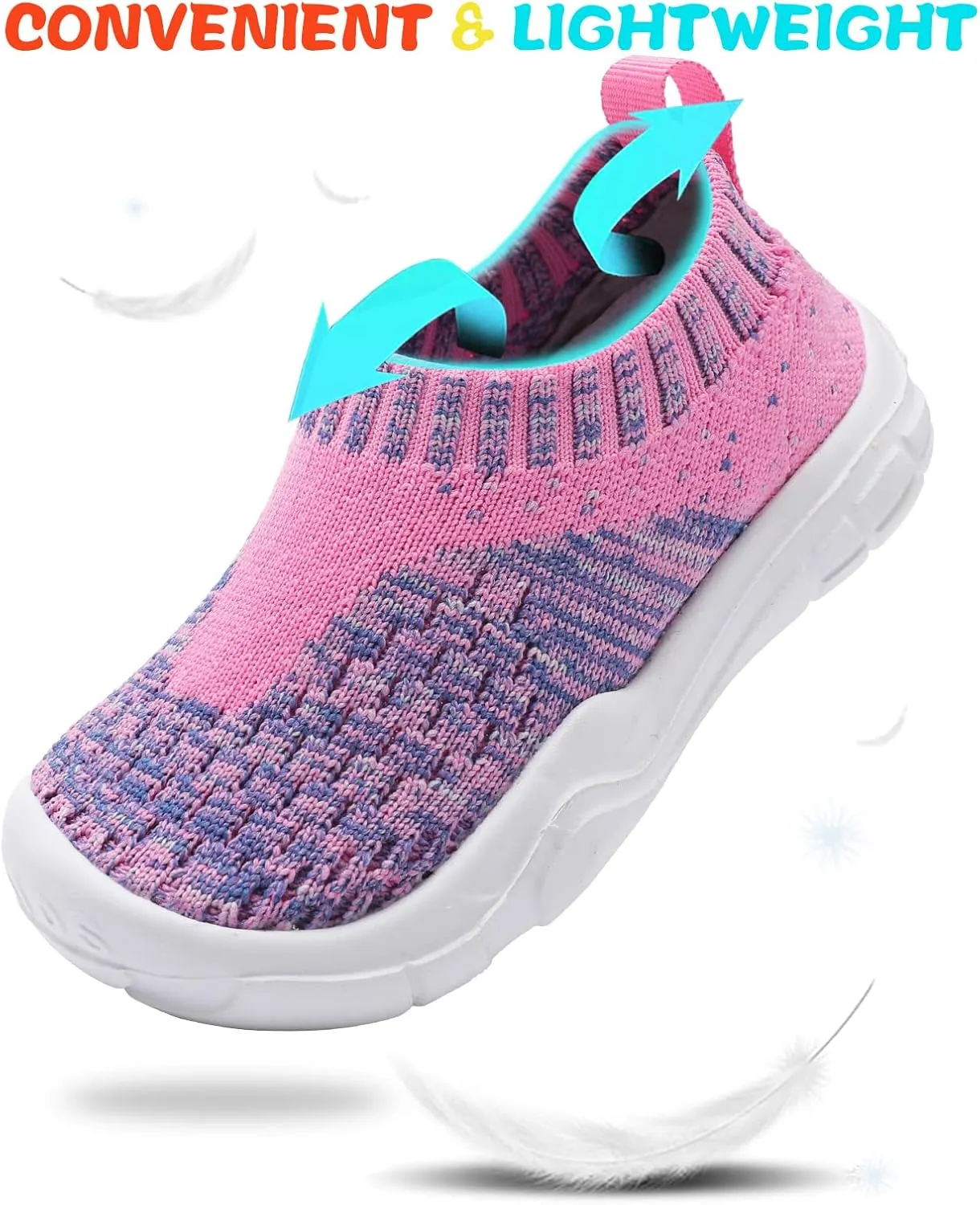 JOINFREE Toddler Boys Girls Sneaker Slip On Shoes Kids Lightweight Breathable Walking Shoes