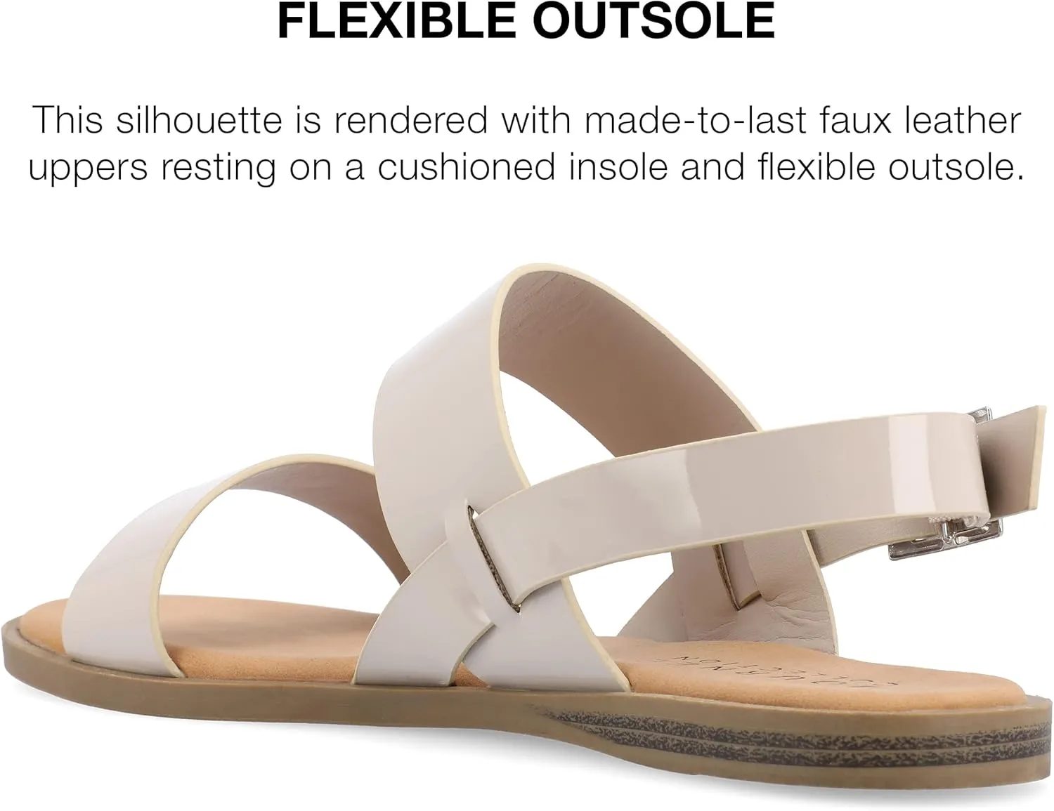 Journee Womens and Lavine Multi Strap Flat Sandals