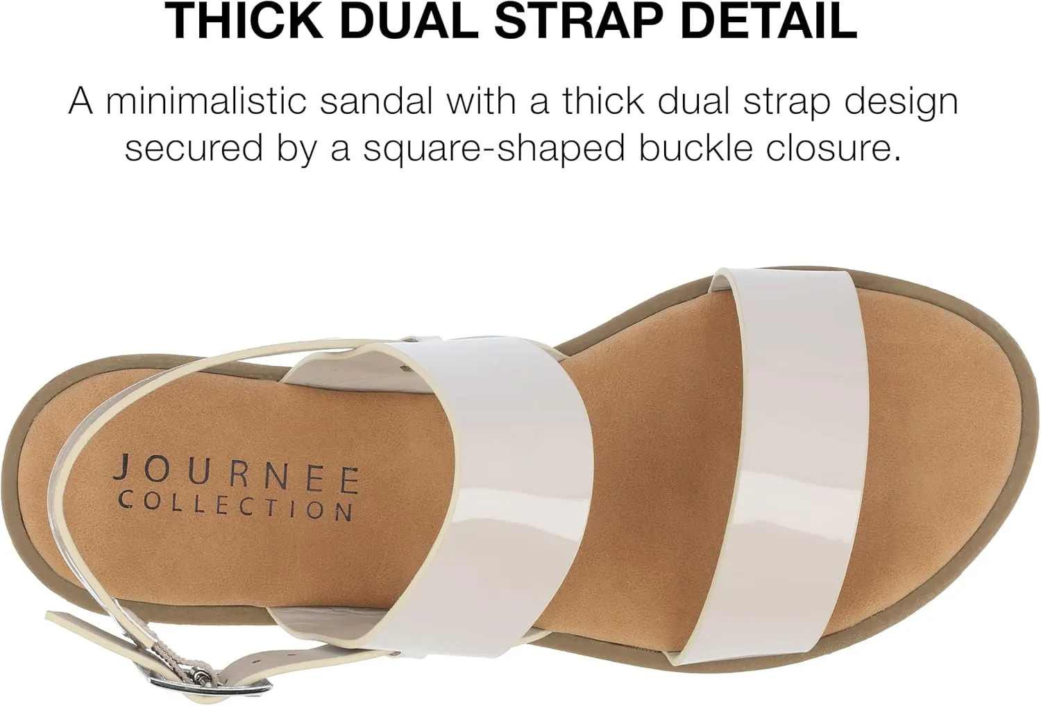 Journee Womens and Lavine Multi Strap Flat Sandals