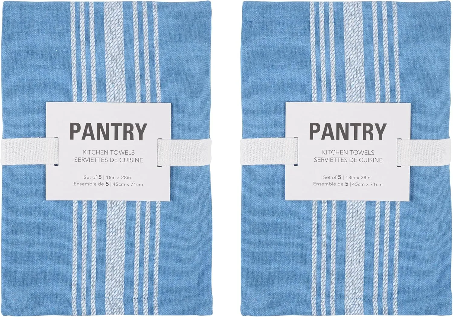 KAF Home Soho Kitchen Dish Towel Set of 10 | 18 x 28 Inch Tea Towels | Soft and Absorbent Mixed Set of Flat Towels (French Blue)