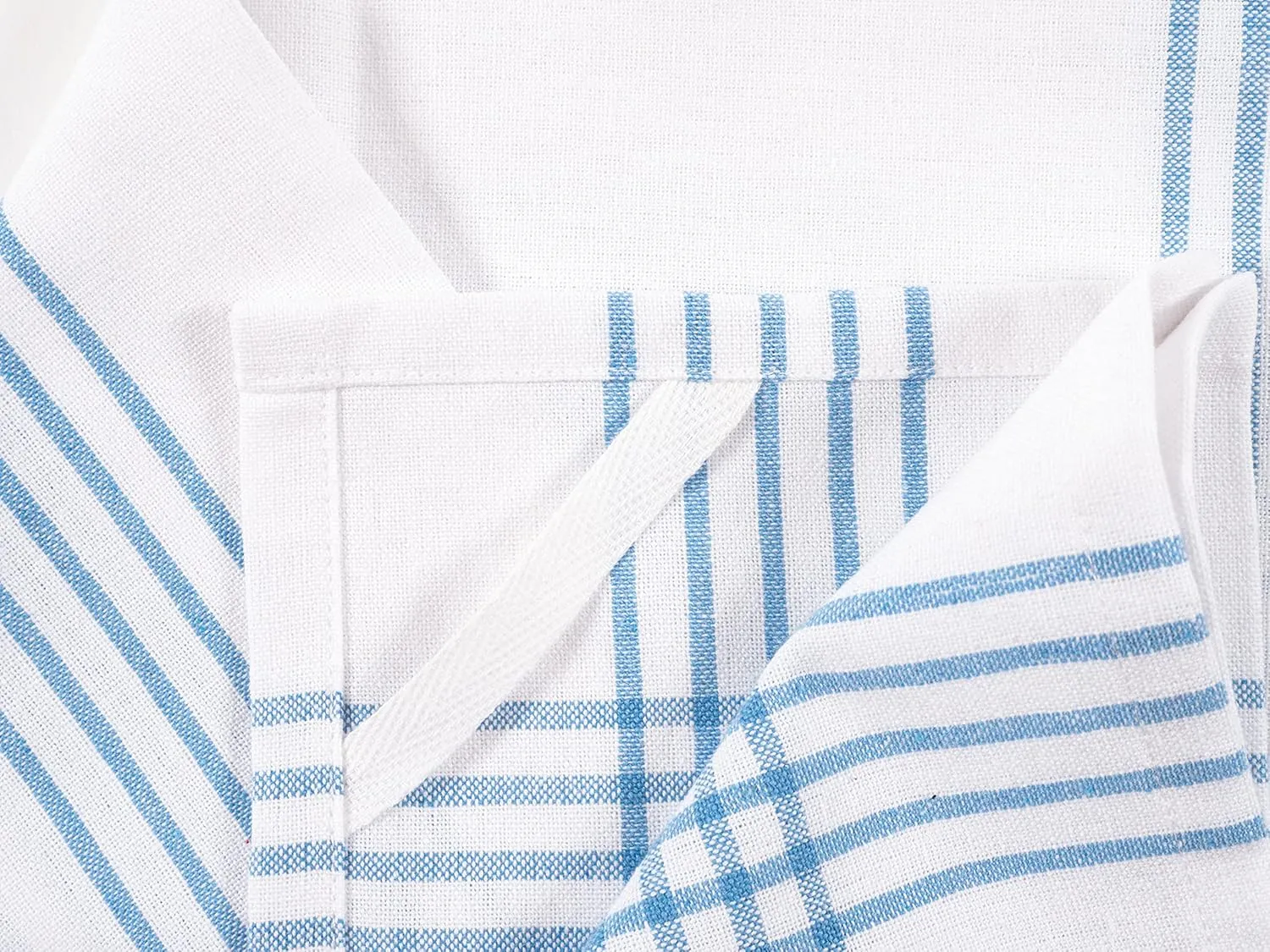 KAF Home Soho Kitchen Dish Towel Set of 10 | 18 x 28 Inch Tea Towels | Soft and Absorbent Mixed Set of Flat Towels (French Blue)