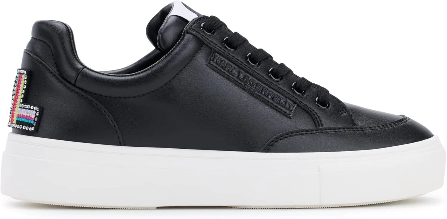 KARL LAGERFELD Women's Calcio Patch Lace Up Sneaker