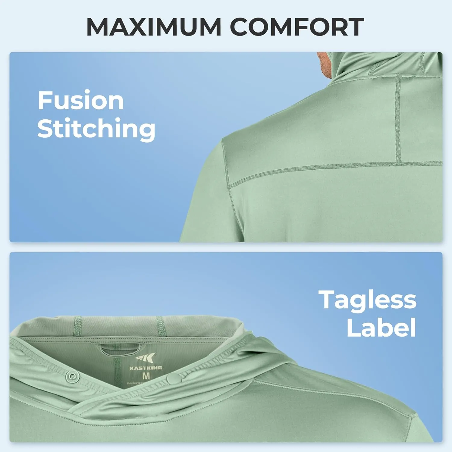 KastKing Mystic Mountain Hoodie UPF 50 Fishing Hiking Shirt for Men and Women, Moisture-Wicking, Quick-Dry Cooling Shirt