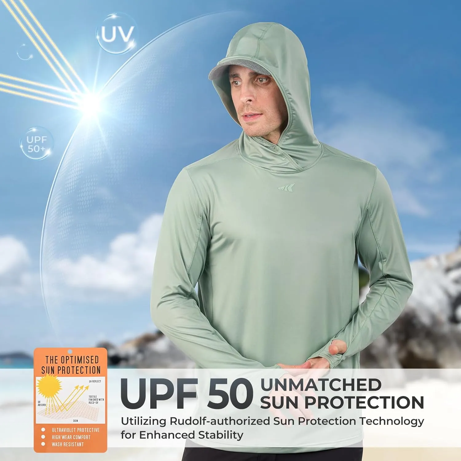 KastKing Mystic Mountain Hoodie UPF 50 Fishing Hiking Shirt for Men and Women, Moisture-Wicking, Quick-Dry Cooling Shirt