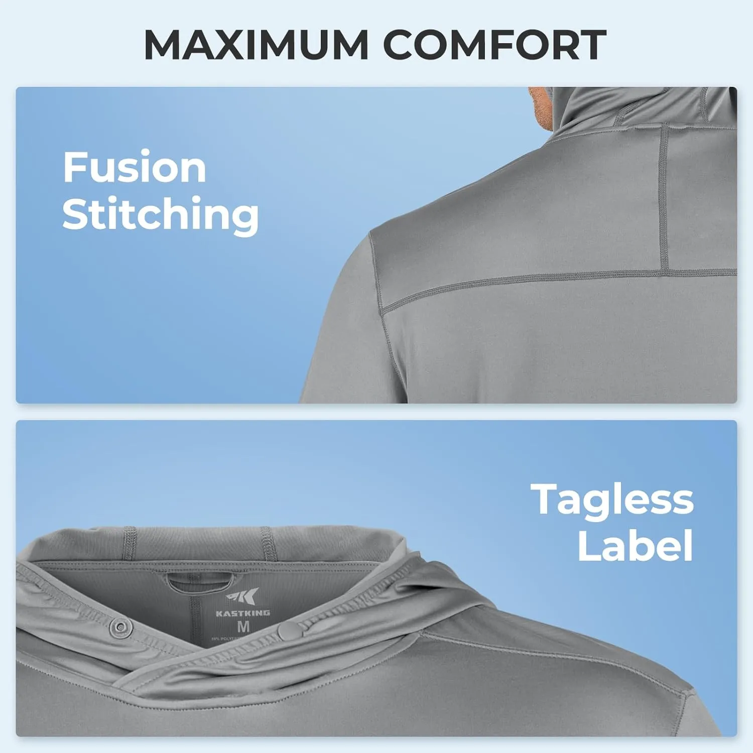KastKing Mystic Mountain Hoodie UPF 50 Fishing Hiking Shirt for Men and Women, Moisture-Wicking, Quick-Dry Cooling Shirt