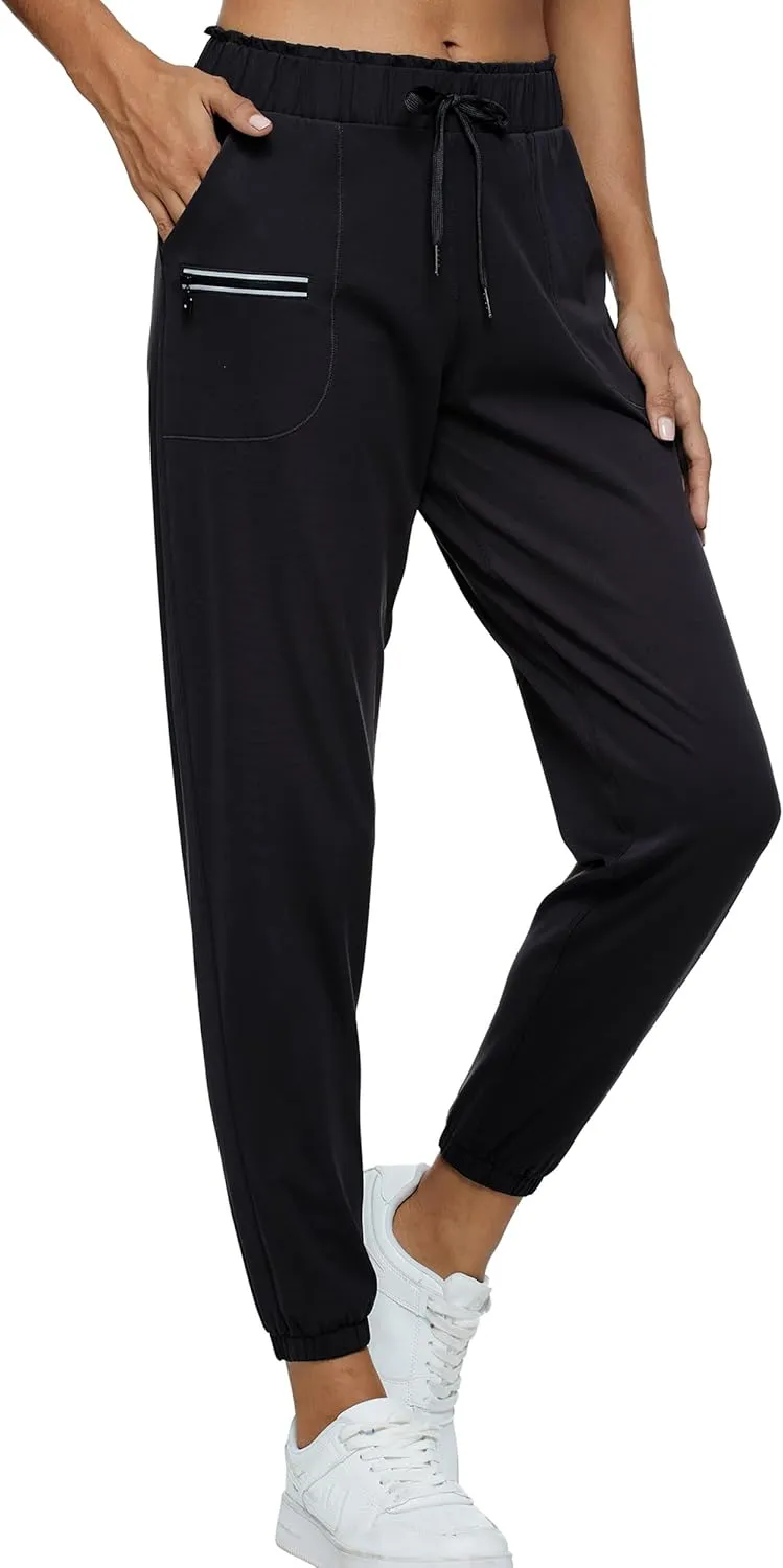 Kcutteyg Womens Joggers with Pockets, Lightweight Quick Dry Athletic Workout Soft Pants for Gym, Yoga, Running