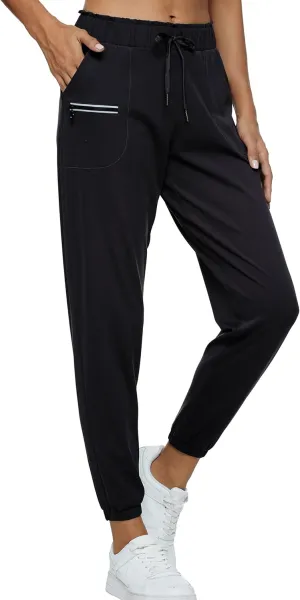 Kcutteyg Womens Joggers with Pockets, Lightweight Quick Dry Athletic Workout Soft Pants for Gym, Yoga, Running