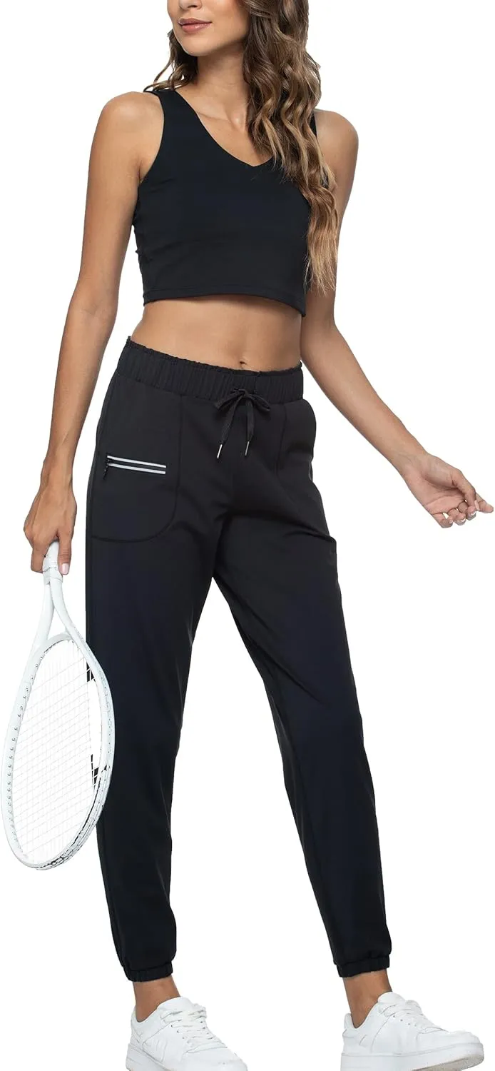 Kcutteyg Womens Joggers with Pockets, Lightweight Quick Dry Athletic Workout Soft Pants for Gym, Yoga, Running