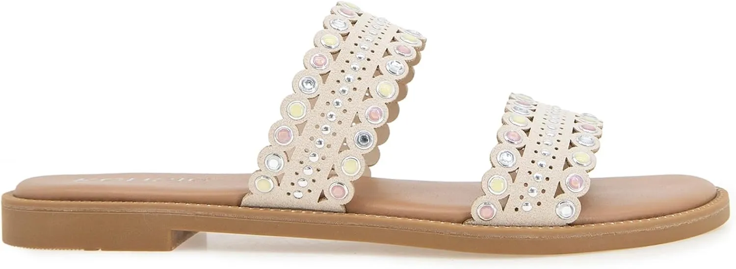 kensie Women's Mina Flat Sandal