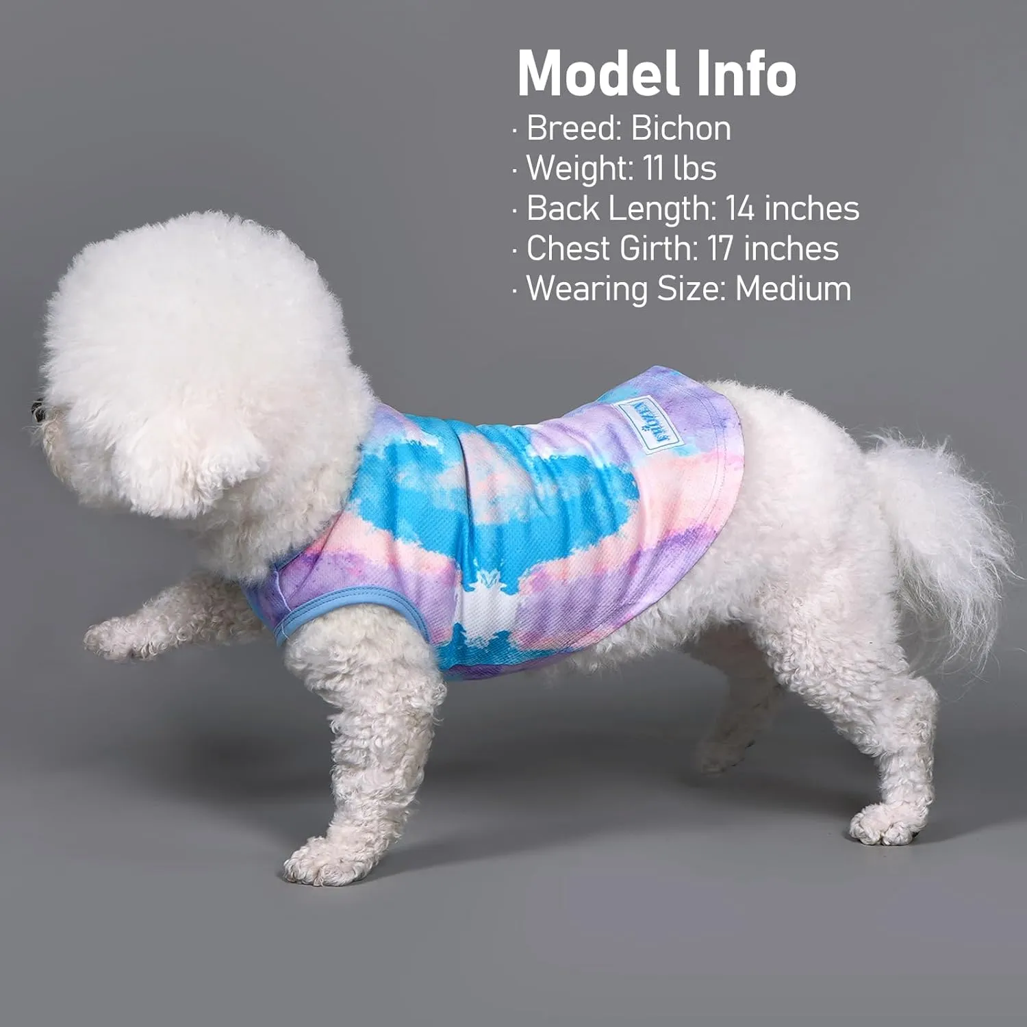 KYEESE 2 Pack Dog Cooling Shirts Quick Dry Instant Cooling Dog Vest for Small Dogs Breathable Sleeveless Vest Lightweight Soft Cooling Vest for Beach, Hiking, Walking on Summer