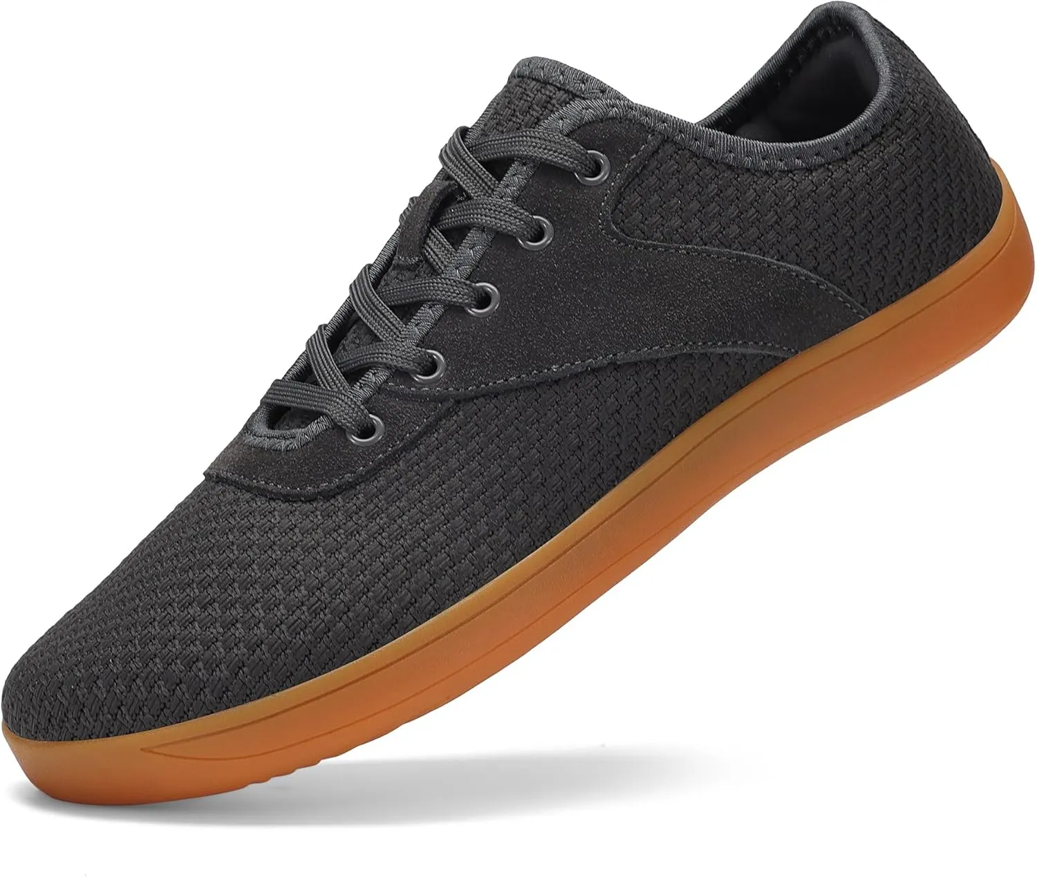 LCGJR Men's Wide Toe Box Shoes Minimalist Barefoot Walking Shoes Extra Wide Width Zero Drop Shoes Lightweight Breathable Sneakers