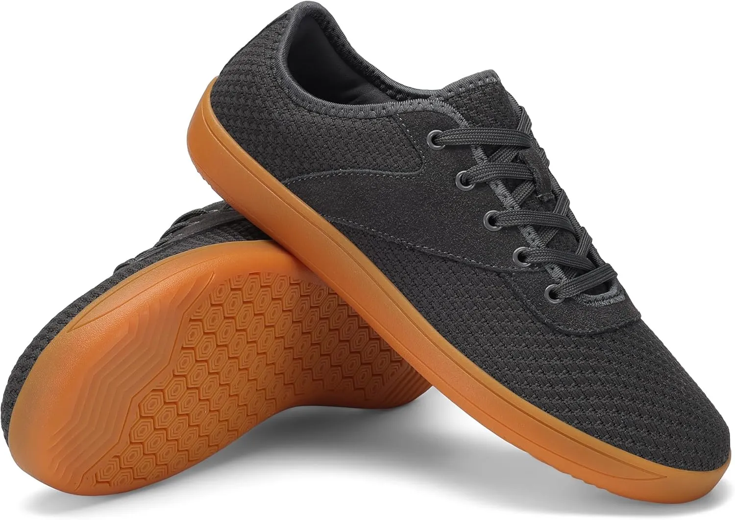 LCGJR Men's Wide Toe Box Shoes Minimalist Barefoot Walking Shoes Extra Wide Width Zero Drop Shoes Lightweight Breathable Sneakers
