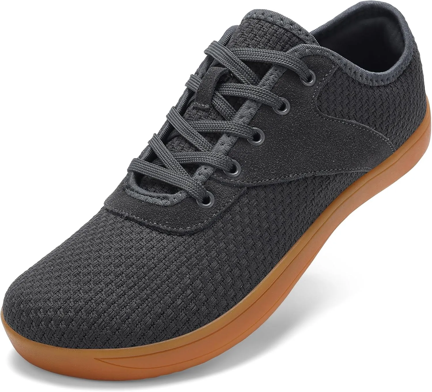 LCGJR Men's Wide Toe Box Shoes Minimalist Barefoot Walking Shoes Extra Wide Width Zero Drop Shoes Lightweight Breathable Sneakers