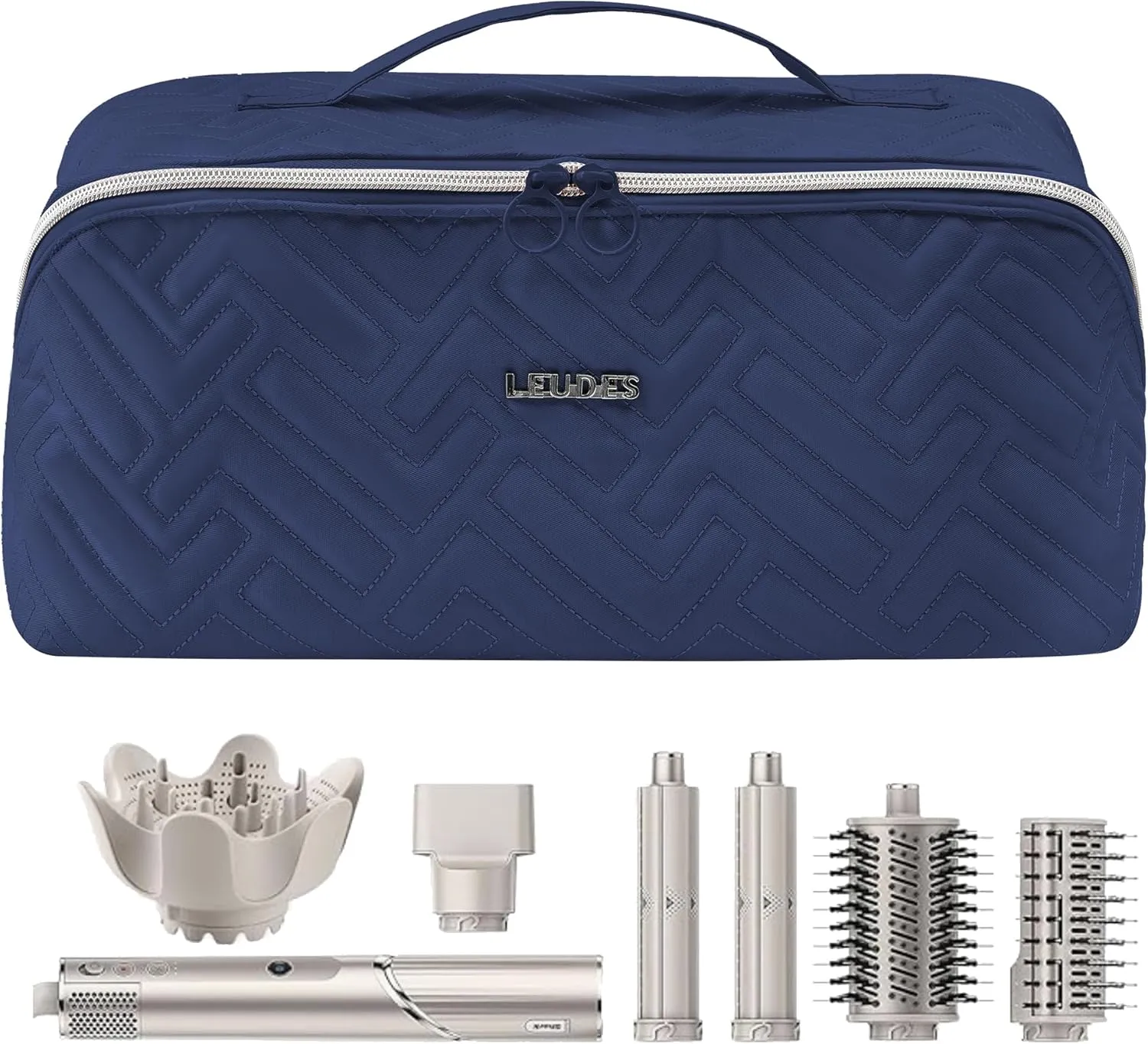 Leudes Hair Tools Travel Bag for Shark Flexstyle Portable Shark Hair Air Wrap Dryer Case (Navy Blue)