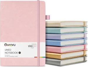 Lined Journal Notebook, 8 Pack, 180 Pages, A5 Journals for Writing, 100 GSM Thick Paper, Small Notebooks Daily Journal for Women Men Work, Business, School, Travel Supplies