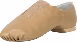 Linodes Unisex PU Leather Upper Slip-on Jazz Shoe with Up Elastic for Women and Men's Dance Shoes-UPD