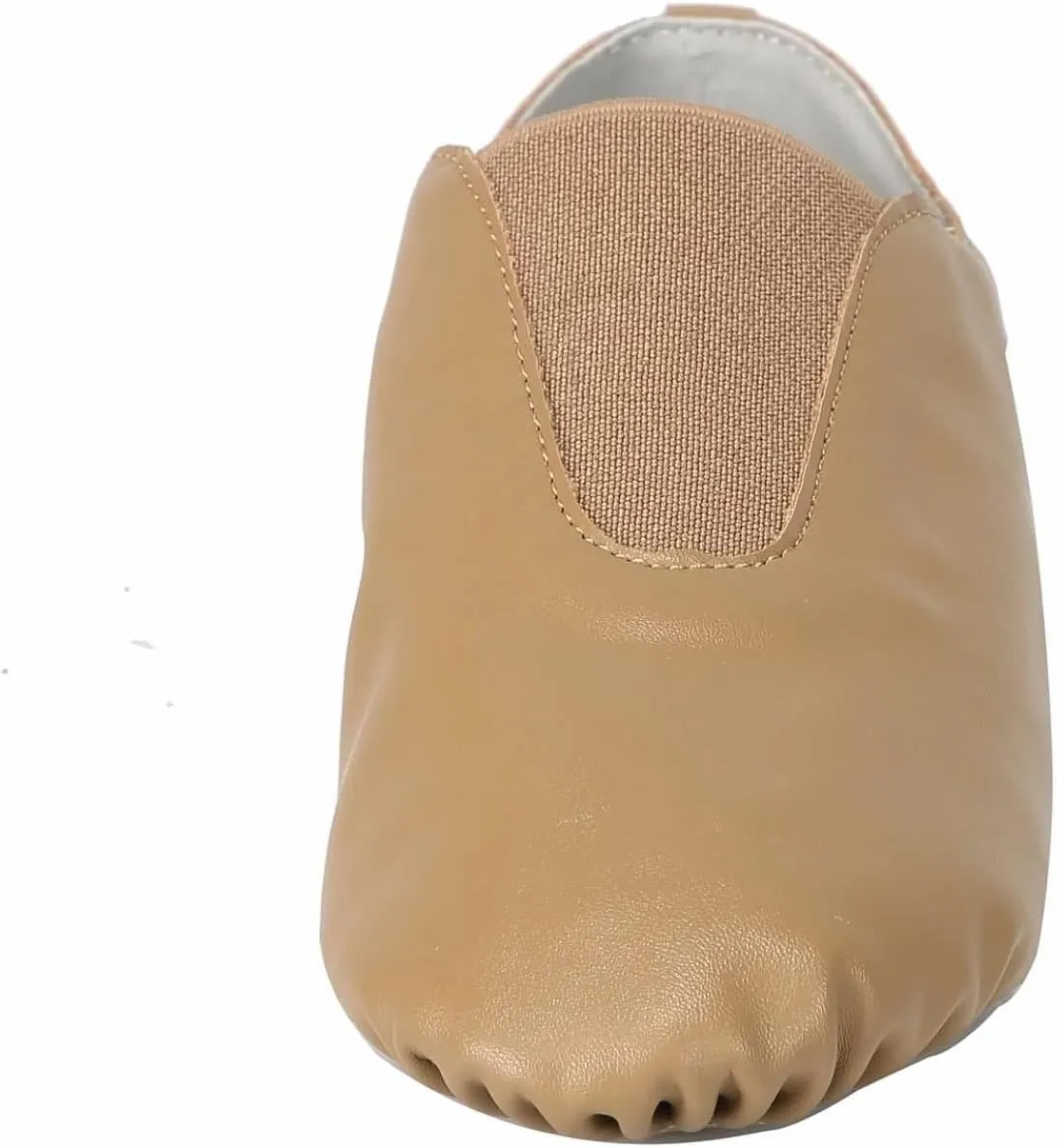 Linodes Unisex PU Leather Upper Slip-on Jazz Shoe with Up Elastic for Women and Men's Dance Shoes-UPD
