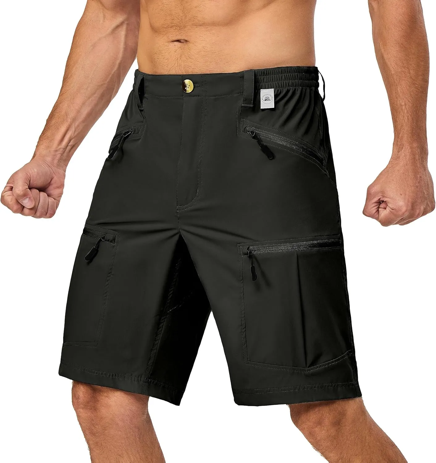 Little Donkey Andy Men's Cargo Shorts Quick Dry Hiking Shorts for Men Camping Travel Golf with 4 Zipper Pockets