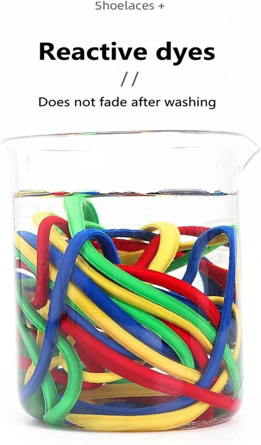 Lock Shoelaces Without Ties Elastic Laces Sneakers Kids Adult Quick Shoe Laces Rubber Bands Round No Tie Shoeace Shoes