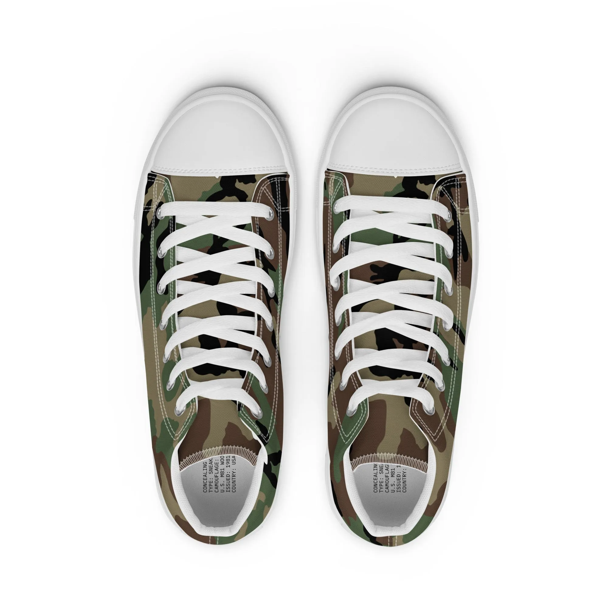 M81 Woodland Camo Men's Sneaker Hi