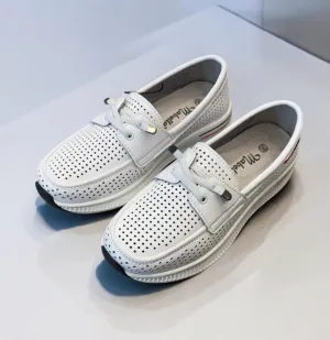 Mabella Faye - White Leather