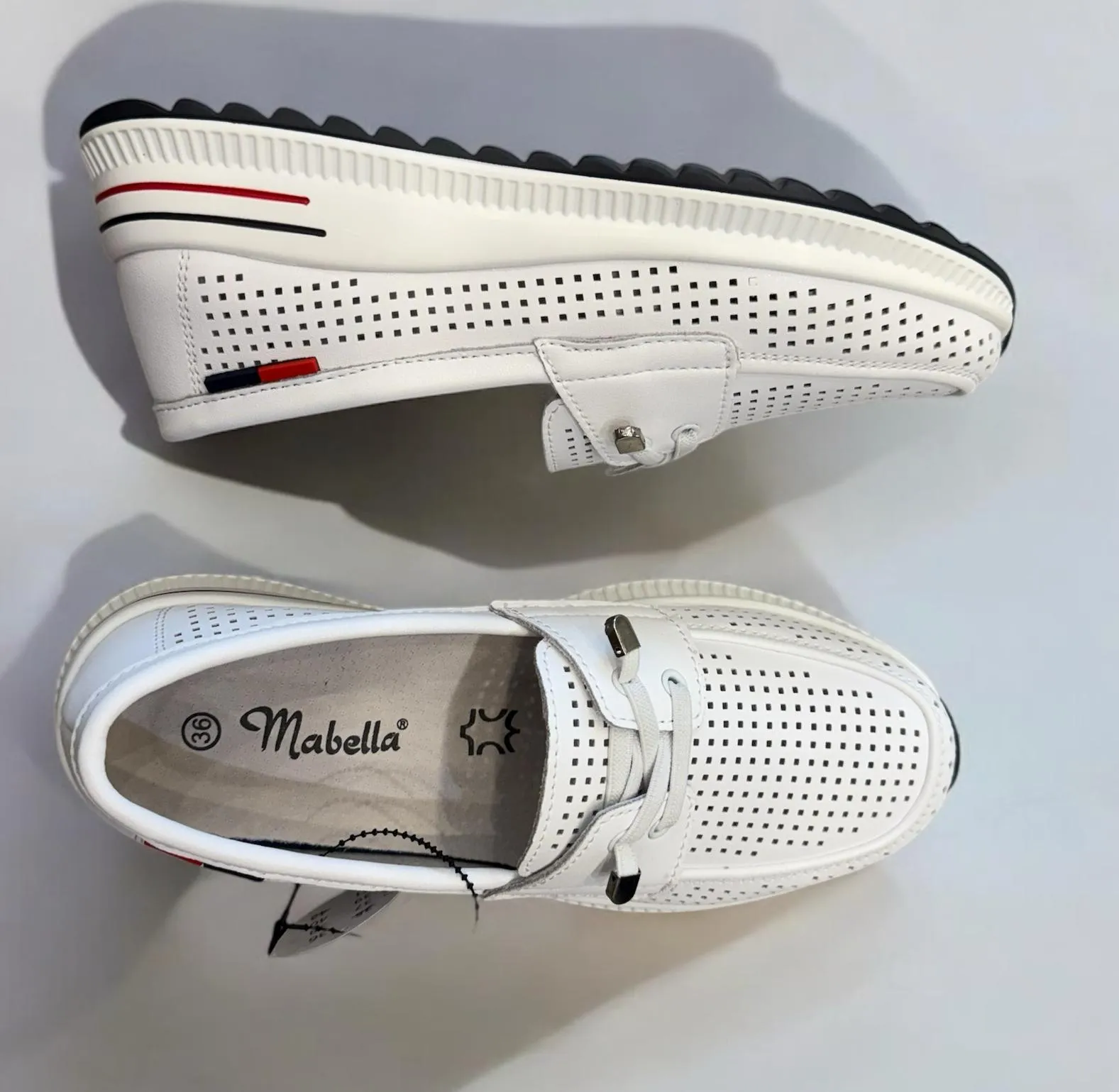 Mabella Faye - White Leather
