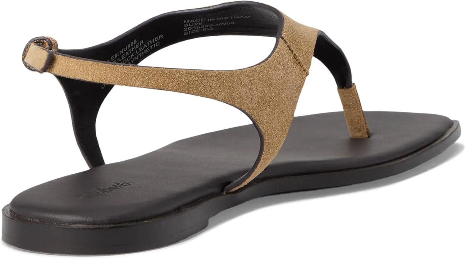 Madewell Women's Piaule Thong Ankle Strap-Suede Sandal
