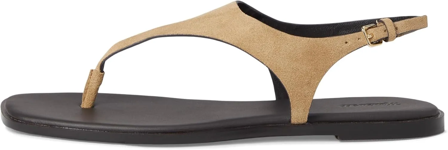 Madewell Women's Piaule Thong Ankle Strap-Suede Sandal