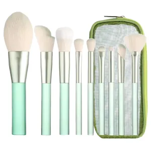 Makeup Brushes with Storage Case, 9 Pcs Synthetic Premium Foundation Brush,Powder Eyeliner Blending Contour Concealer Eyeshadow Brushes for Makeup,Birthday Gifts for Women