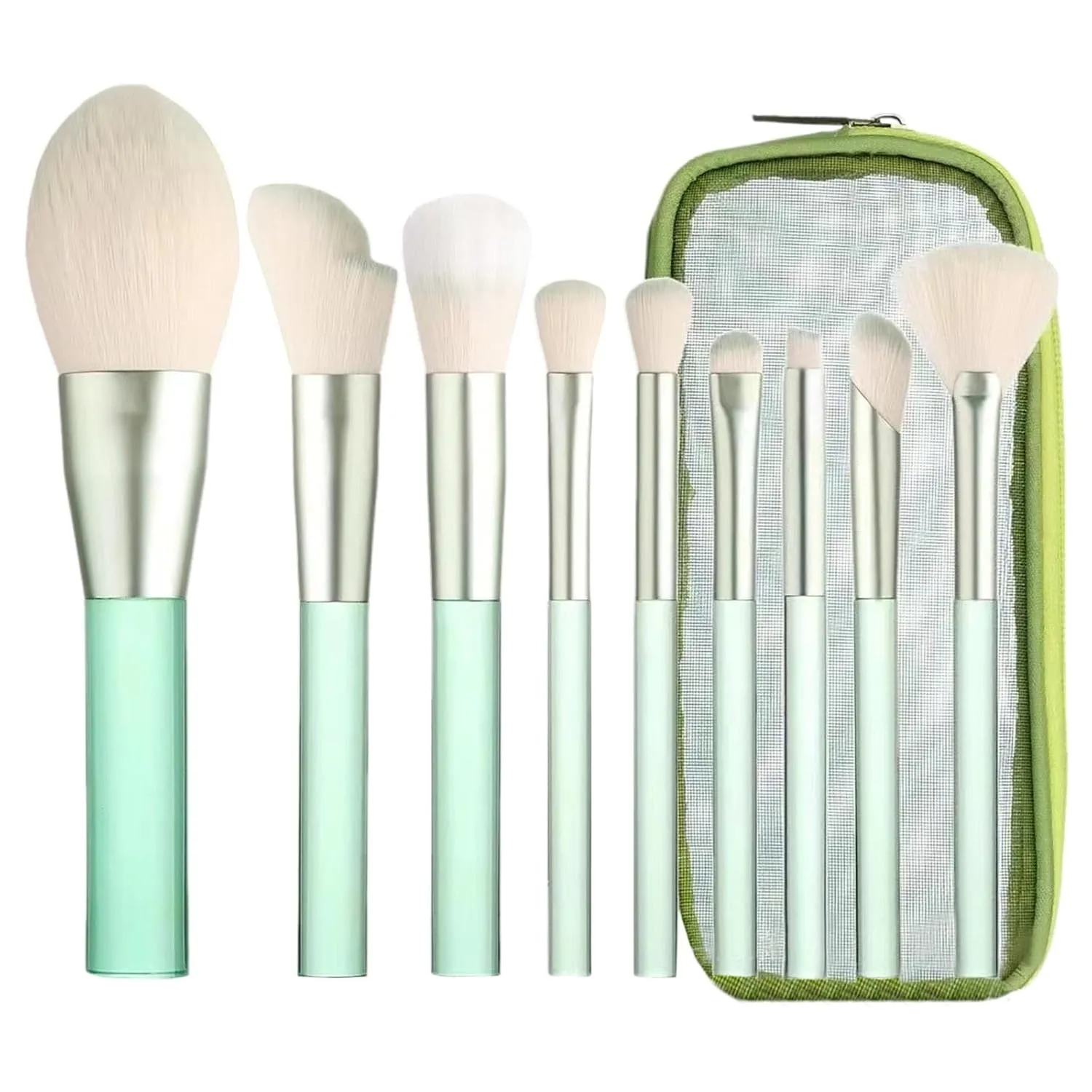 Makeup Brushes with Storage Case, 9 Pcs Synthetic Premium Foundation Brush,Powder Eyeliner Blending Contour Concealer Eyeshadow Brushes for Makeup,Birthday Gifts for Women