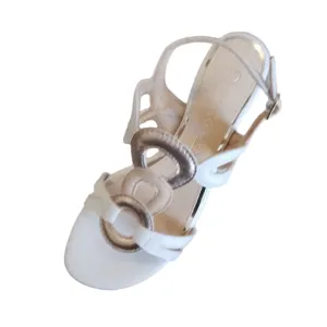 Marco Tozzi White Combination Wedge Sandal