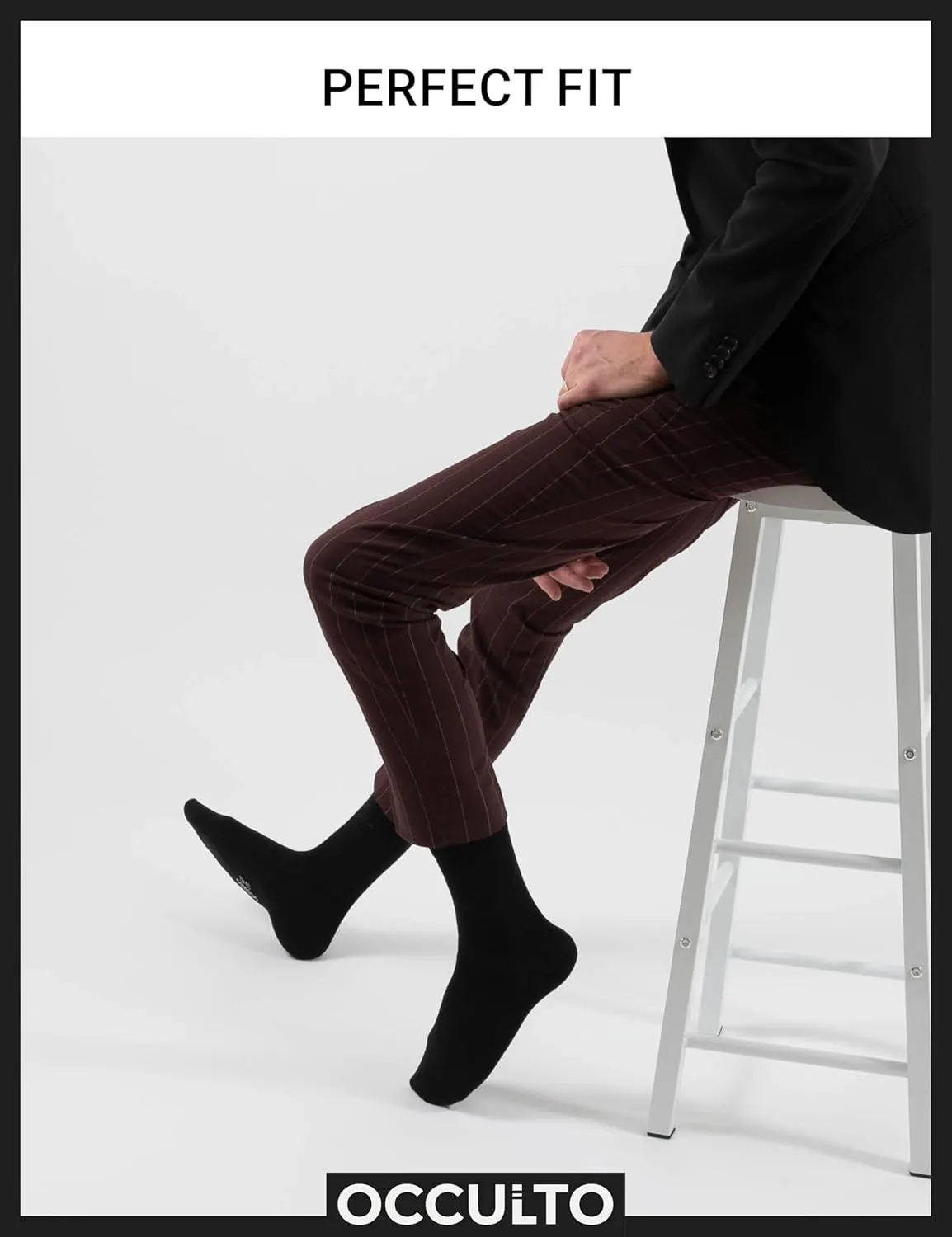 Men Black Dress Socks Pack of 10, Pack of 20 (Model: Hermann)