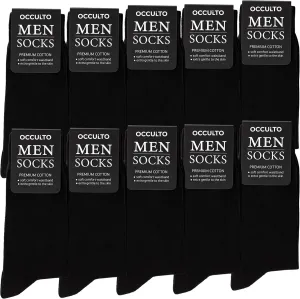 Men Black Dress Socks Pack of 10, Pack of 20 (Model: Hermann)