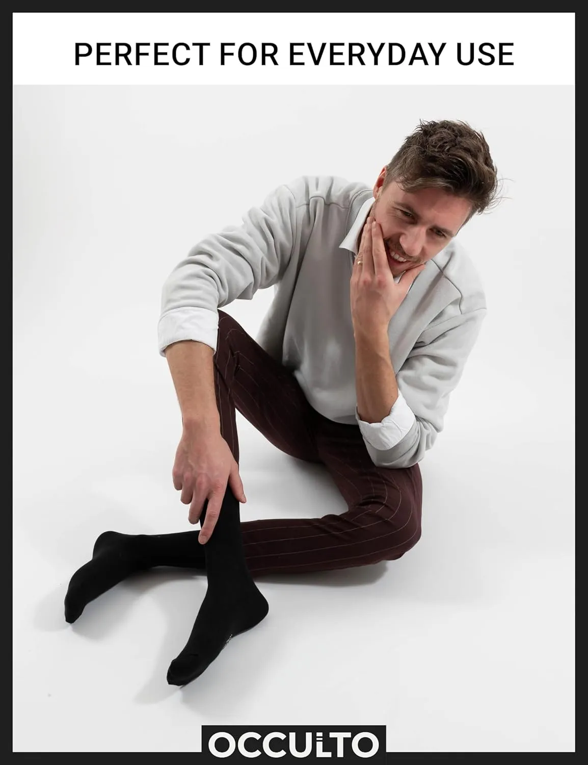 Men Black Dress Socks Pack of 10, Pack of 20 (Model: Hermann)