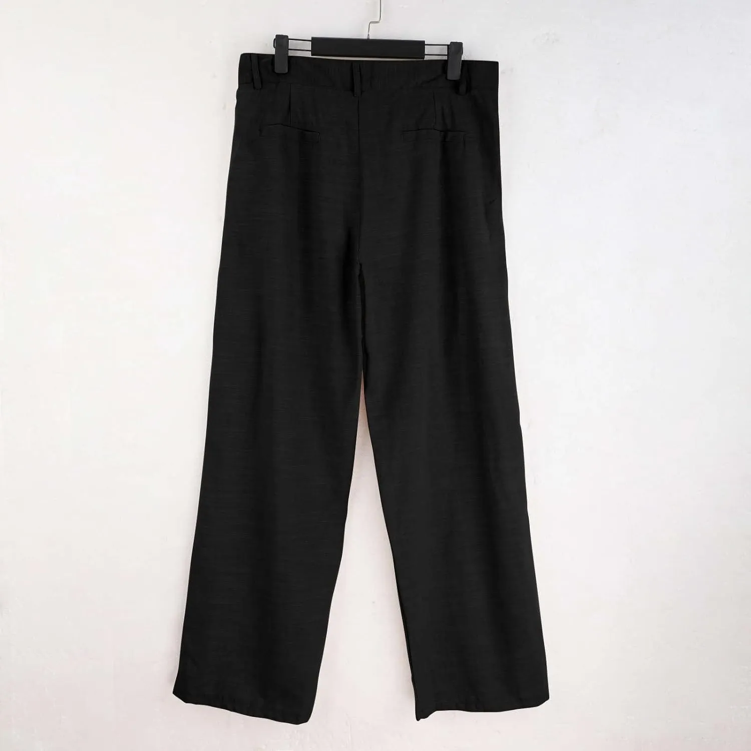 Men Casual Pants Linen Double Pleated Front Bag Belt Straight Leg Trousers Comfortable Breathable Business Work Pants