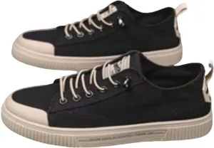 Men's Breathable Canvas Shoes Lace Up Walking Shoes Soft Flat Slip on Casual Shoes Comfortable Casual Men Leather Shoe