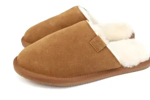 Mens Sheepskin Lined Mule Slipper