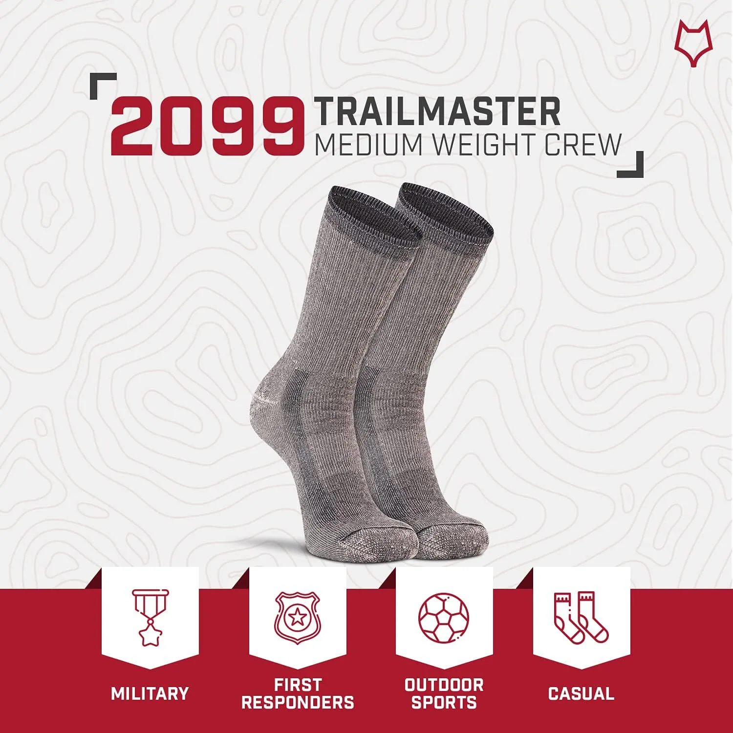 Men's Trailmaster Medium Weight Crew Hiking Sock