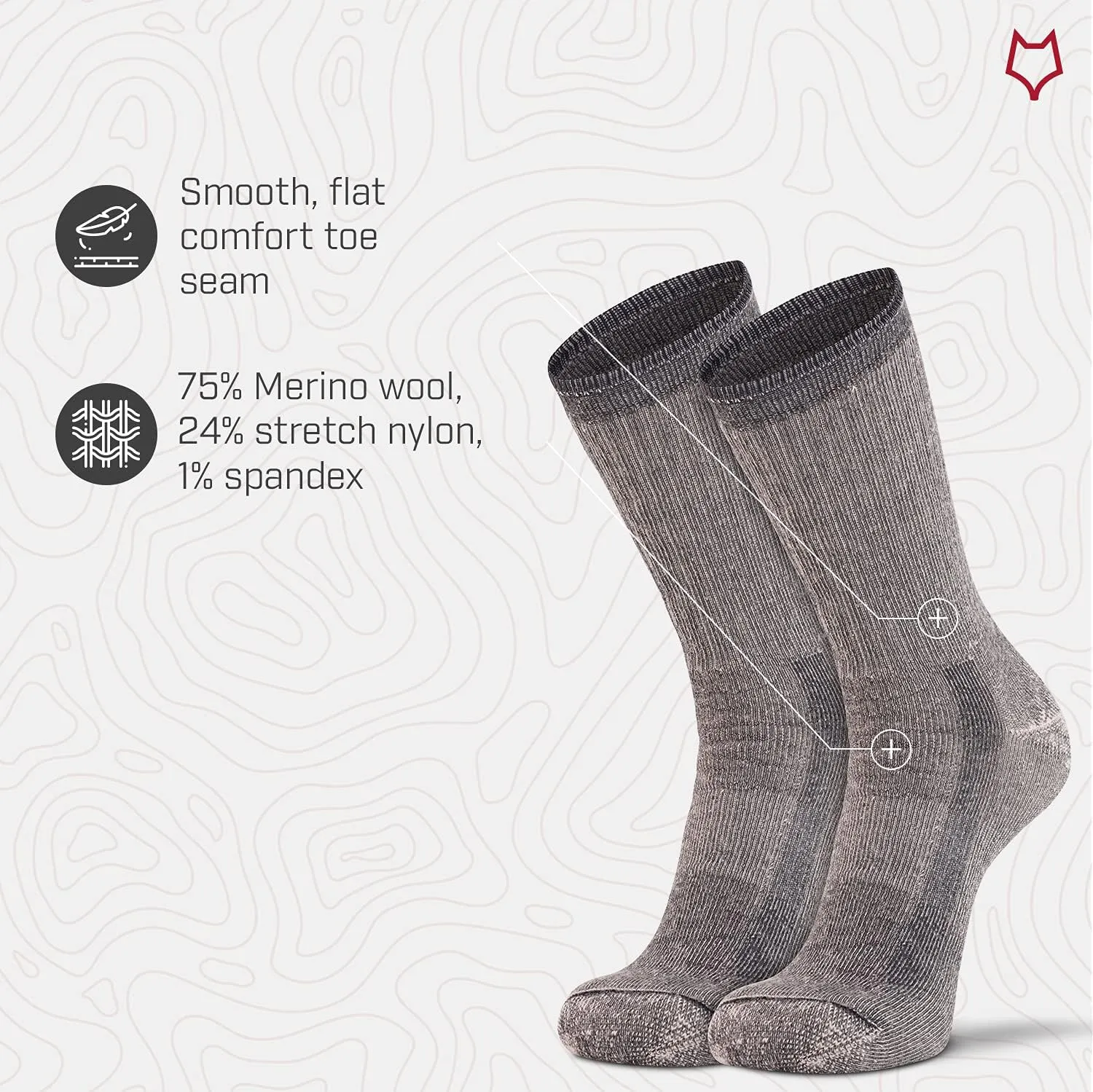 Men's Trailmaster Medium Weight Crew Hiking Sock