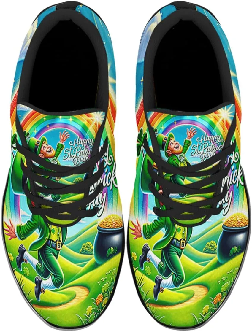 Mens Womens Happy St Patrick's Day Shoes Trail Running Shoe Non-Slip Breathable Comfortable Sneakers