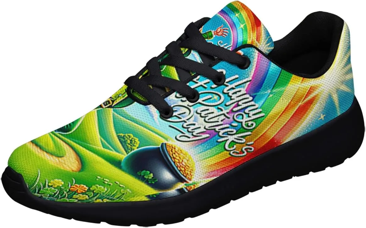 Mens Womens Happy St Patrick's Day Shoes Trail Running Shoe Non-Slip Breathable Comfortable Sneakers